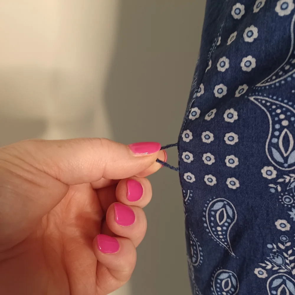 Old Navy Girls Bandana Print Cotton High Low Sun Dress Sz XL Navy Blue